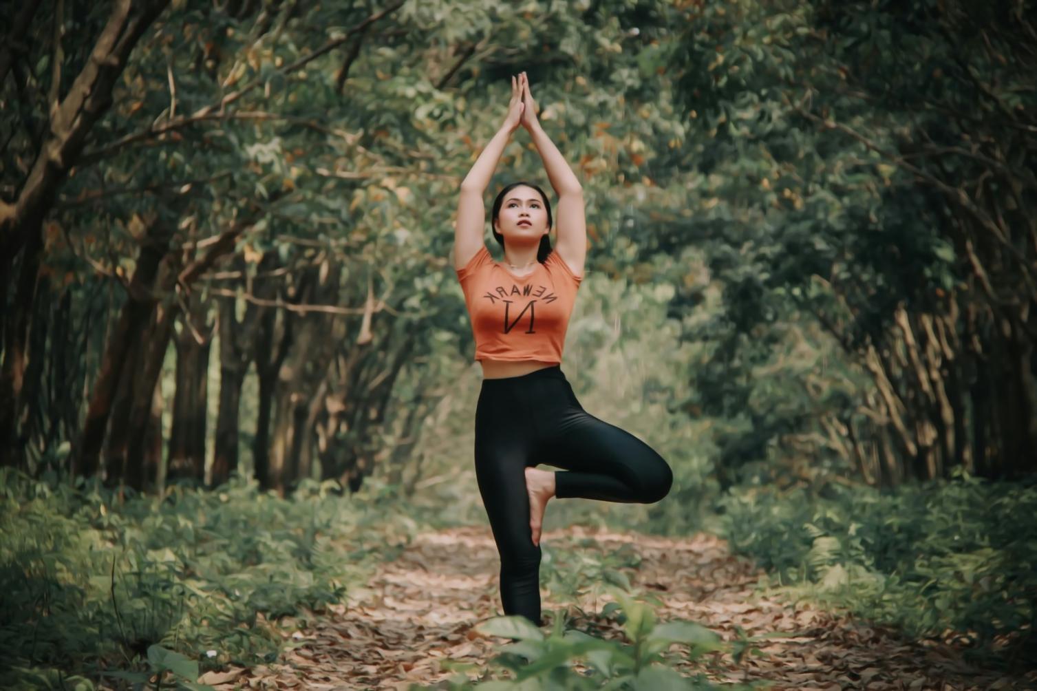 Restorative yoga session with props and slow movement